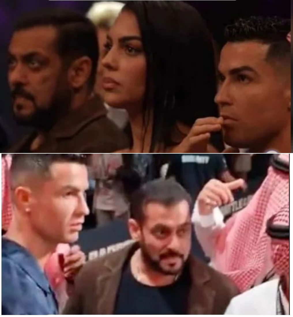 رونالدو، همسرش و سلمان خان در یک قاب! + تصویر