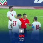 لحظه اخراج آریا یوسفی در فینال کافا ۲۰۲۵ مقابل ازبکستان - خبرگزاری مهر | اخبار ایران و جهان