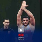 احترام نظامی و دور افتخار با پرچم ایران توسط محمدنژاد پس از قهرمانی - خبرگزاری مهر | اخبار ایران و جهان